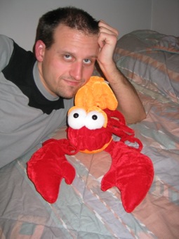 Bill's prize: Larry the lobster!