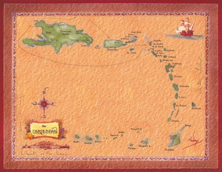 Caribbean map