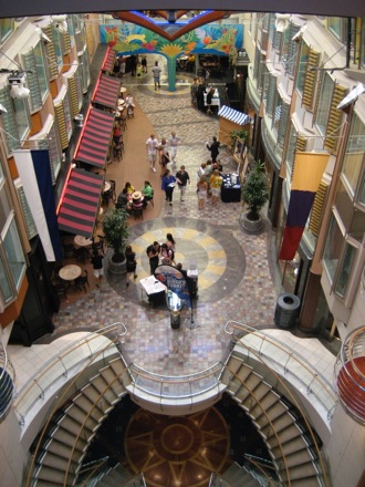 Looking down on the Royal Promenade