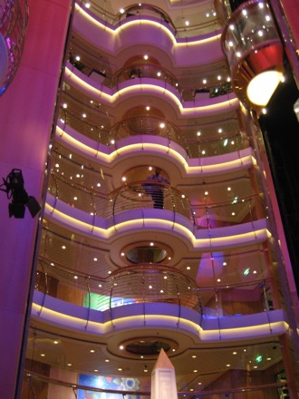 Looking up from the Royal Promenade