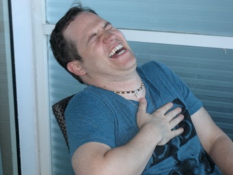 Very rare shot of Todd laughing