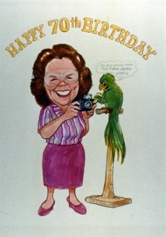 1988 Grandma 70th birthday cartoon