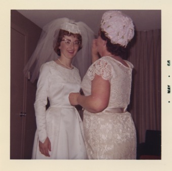 1966 Wedding bride & mother