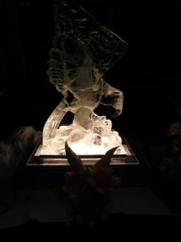 Winged ice sculpture