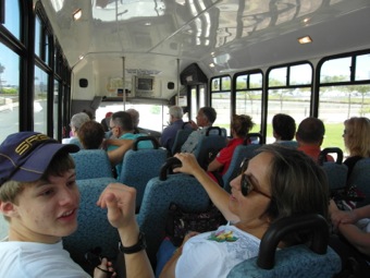 Bus to the cruise ship