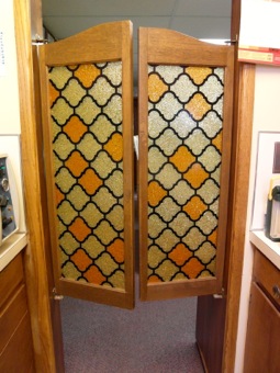 saloon doors to the lab