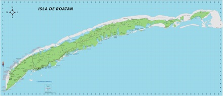 Isla De Roatan map