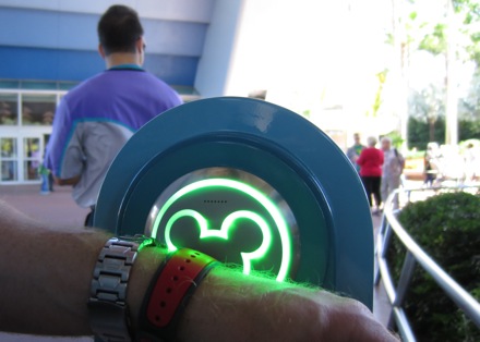 Touch the MagicBand to the reader...