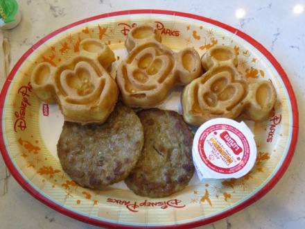 Mickey waffles for breakfast