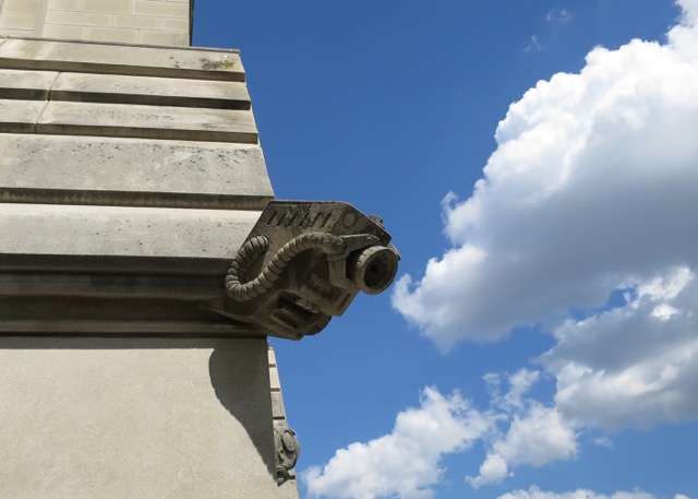 Stone surveillance camera (pointed at the Russian embassy!)