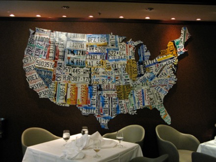License plate map of the US