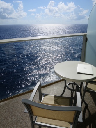 Looking aft from our balcony