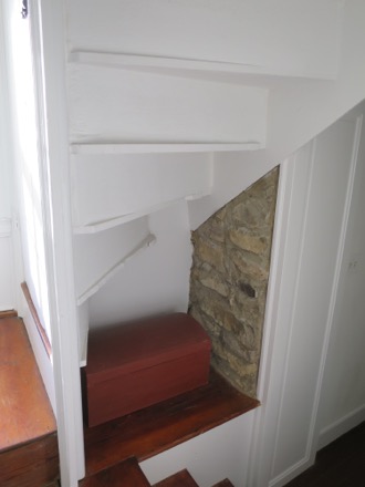 Back side of attic stairs