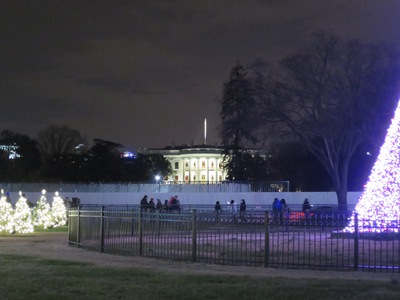 The White House just north of the Ellipse