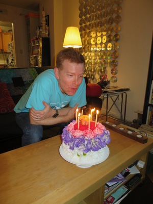 Blowing out the candles