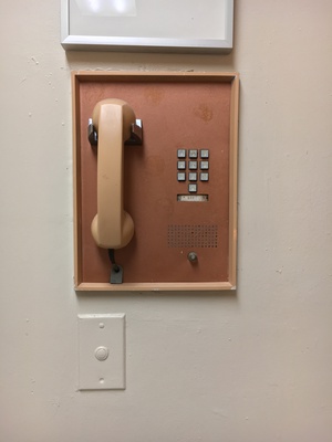 This is what the original panel telephone looked like when we moved in.