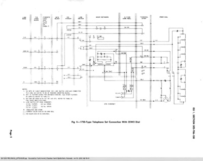 Jim, here is a circuit diagram for the 1750 telephone I got from PDF file 502-706.