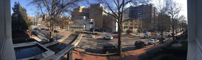 Panoramic out the living room window of #319