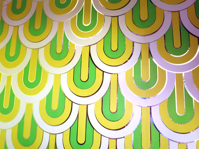 Foil wallpaper close up