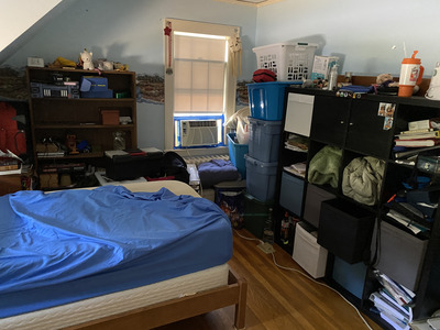 Karen's guest bedroom is Sean's old game room
