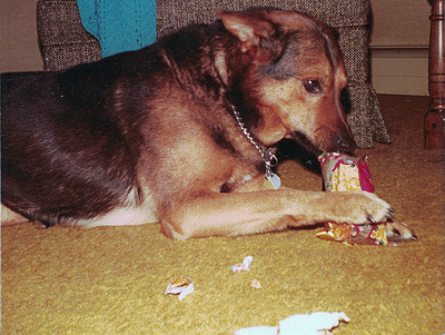1973 Thor opening his Christmas present