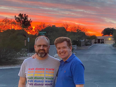 Bill and Rob at sunset