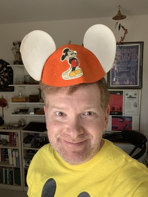 Rob with Mickey hat