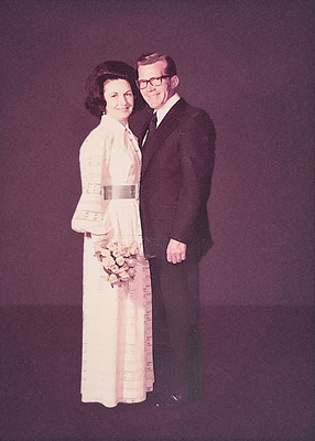 Grandma Anna and Grandpa's wedding photo, 1973