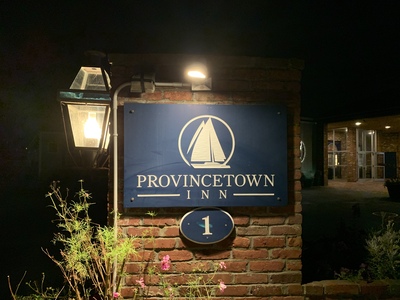 Provincetown Inn sign at night