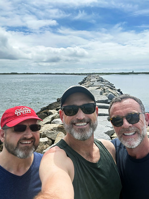On Sunday, Bill, Jamie & Phillip went for a walk across the breakwater
