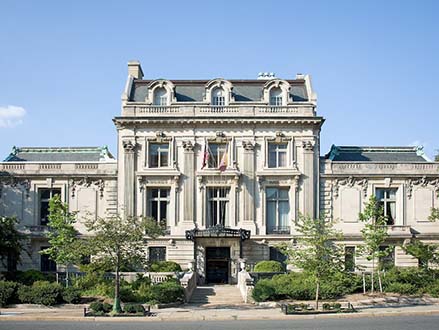 The wedding was held at the Cosmos Club, a private social club established in 1878. National Geographic was founded here in 1888.