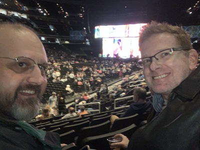 Bill and Rob are ready for the concert to begin.