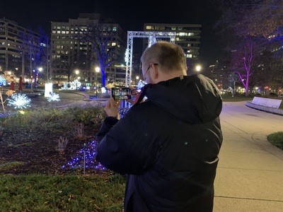 Bill photographing the big bulbs