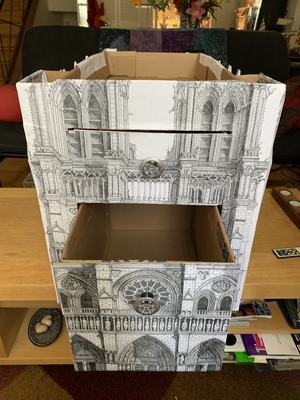 The bottom drawer is for spray paints and sealants.